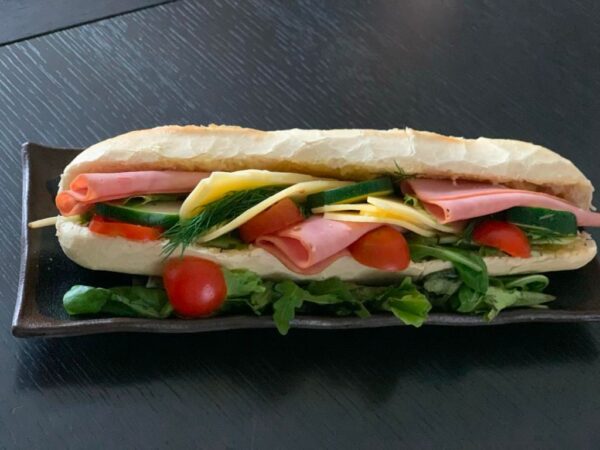 Kalkoenham en kaas sandwich (Extra Large)